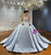 Blue Tulle Sequins Spaghetti Straps Beading Wedding Dress