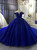 Royal Blue Tulle Beading Wedding Dress