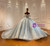 Light Blue Tulle Appliques Wedding Dress