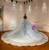Light Blue Tulle Appliques Wedding Dress