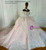Ball Gown Pink Tulle Sequins Appliques Wedding Dress