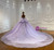 Purple Tulle Off the Shoulder Beading Wedding Dress