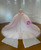 Pink Tulle Sequins Appliques Wedding Dress With Bow