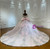 Pink Tulle Sequins Appliques Bow Wedding Dress