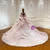 Pink Tulle Sequins Beading Wedding Dress