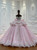 Pink Tulle Sequins Off the Shoulder Crystal Wedding Dress