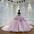 Pink Tulle Sequins Off the Shoulder Crystal Wedding Dress