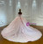 Pink Tulle Appliques Off the Shoulder Wedding Dress
