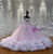 Pink Tulle Off the Shoulder Appliques Beading Wedding Dress