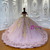 Pink Purple Tulle Off the Shoulder Appliques Wedding Dress