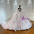 Advanced Pink Tulle Sequins Appliques Beading Wedding Dress