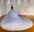 Purple Tulle Sequins Pleats Beading Wedding Dress