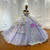 Purple Tulle Lace Beading Wedding Dress
