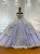 Purple Tulle Lace Beading Wedding Dress