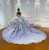 Purple Tulle Lace Beading Wedding Dress