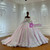 Fashionable Pink Tulle Sequins Appliques Wedding Dress