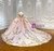 Popular Pink Tulle Lace Appliques Beading Wedding Dress
