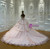Pink Tulle 3D Flower Wedding Dress