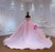 Glamorous Pink Tulle Appliques Off the Shoulder Wedding Dress