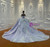 Purple Tulle Beading Wedding Dress