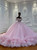 Pink Tulle Off the Shoulder Beading Wedding Dress