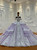 Purple Tulle Sequins Appliques Beading Wedding Dress