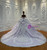 Purple Tulle Sequins Appliques Beading Wedding Dress