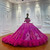 Fuchsia Tulle Off the Shoulder Appliques Wedding Dress