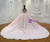 Pink Tulle Lace Long Sleeve Beading Wedding Dress