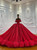 Red Tulle Sequins Appliques Formal Dress