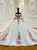 White Tulle Off the Shoulder Pink Appliques Wedding Dress