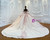 Ball Gown Pink Tulle Sequins Wedding Dress