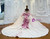Ball Gown Pink Tulle Sequins Wedding Dress