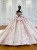 Ball Gown Pink Tulle Sequins Wedding Dress
