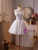 White Tulle Straps Appliques Homecoming Dress