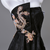 Black Strapless Appliques Beading Prom Dress