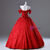 Red Off the Shoulder Appliques Quinceanera Dress