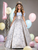 Blue Print Pleats Quinceanera Dress