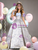 Blue Print Pleats Quinceanera Dress