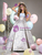 Blue Print Pleats Quinceanera Dress