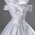 White Satin Pleats Quinceanera Dress