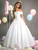 White Satin Pleats Quinceanera Dress