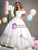 White Satin Pleats Quinceanera Dress