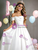 White Satin Pleats Quinceanera Dress