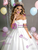 White Satin Pleats Quinceanera Dress