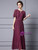 Burgundy Chiffon Beading Mother Of The Bride Dress