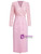 Pink V-neck Lace Long Sleeve Prom Dress