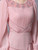Pink Long Sleeve Pleats Beading Mother Of The Bride Dress