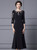 Black Short Sleeve Sequins Mother Of The Bride Dress