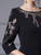Black Short Sleeve Sequins Mother Of The Bride Dress